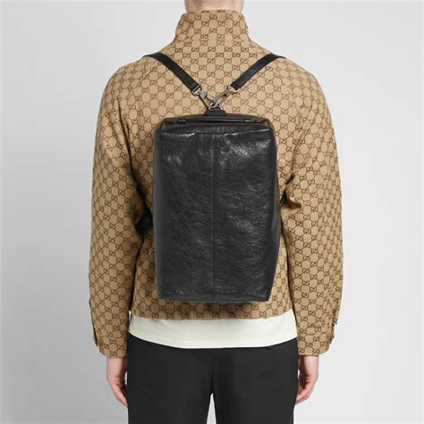 Gucci Morpheus Two Way Leather Backpack Black